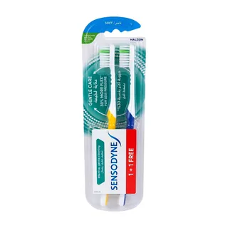 Sensodyne Gentle Care Soft Bristles Toothbrush, 1+1 Free