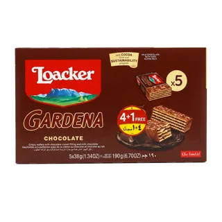 Loacker Gardena Chocolate Wafer Coconut, 5x38g