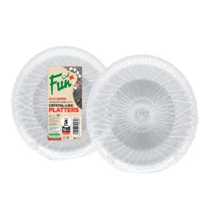 Fun Crystal-Like Plastic Plate 30Cm 5 Pieces