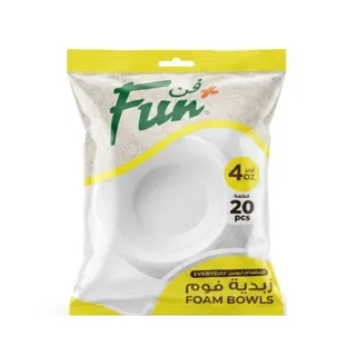Fun White Foam Bowls, 20x4oz