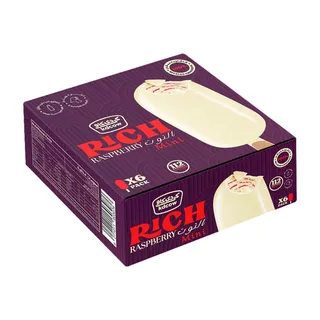 KDCow Rich Mini Raspberry Ice Cream, 6x60ml
