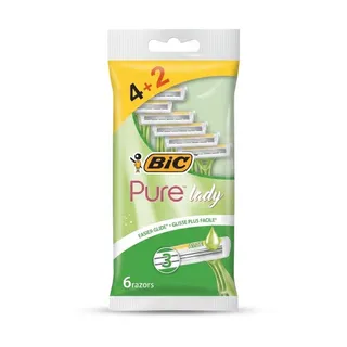 Bic Pure 3 Disposable Razor, 6 Pieces