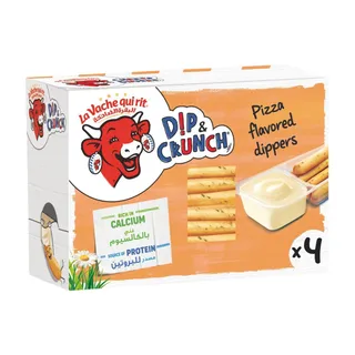 La Vache Qui Rit Dip & Crunch Cheese & Pizza Flavoured Breadstick Snack 140g