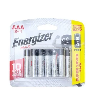Energizer AAA Max Alkaline Batteries, 12 Pieces