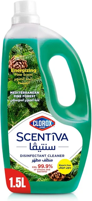 Clorox Scentiva Disinfectant Floor Cleaner Mediterranean Pine Forest, 1.5L