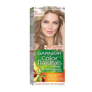 Garnier Color Naturals Nourishing Permanent Hair Color, Natural Long-Lasting Shiny Color, 8.1 - Light Ash Blonde