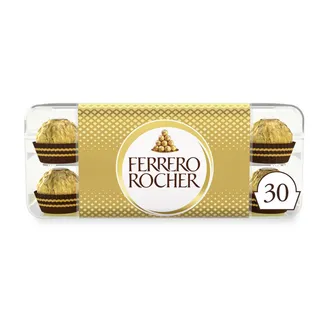 Ferrero Rocher Fine Crunchy Hazelnuts Dipped in Smooth Milk Chocolate (30 Pieces), 375g