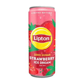 Lipton Zero Sugar Strawberry Ice Dream Iced Tea Limited Edition, 320ml