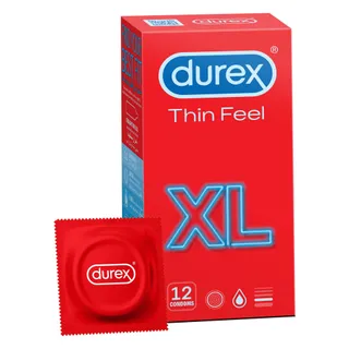 Durex Thin Feel X-Large Condoms, 12 Pieces