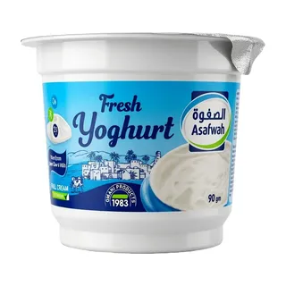 أسفوة زبادي طازج كامل الدسم، 90g