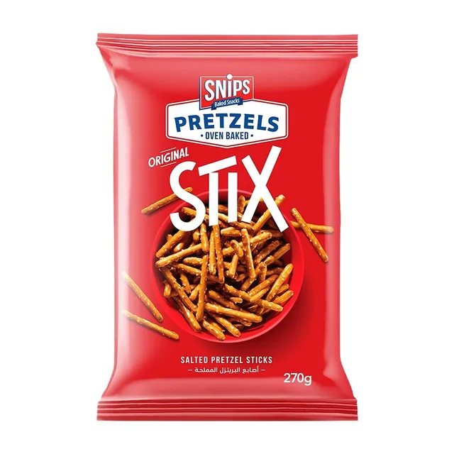 Snips Salted Oven Baked Mini Pretzel Sticks, 270g