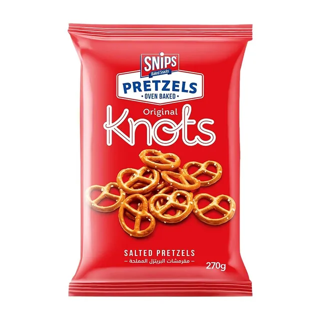 Snips Salted Oven Baked Pretzel Knots, 270g