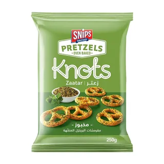 Snips Zaatar Oven Baked Pretzel Knots, 250g