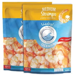 Oceana Medium Frozen Shrimps, 2x400g