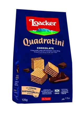 Loacker Quadratini Chocolate Wafer, 125g
