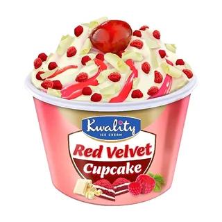 Kwality Red Velvet Cupcake Ice Cream Cup, 150ml