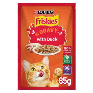 بورينا فريسكيز دك شونكس إن جرايفي ويت كات فود باوتش، 85g
