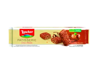 Loacker Patisserie Noisette Crispy Wafer with Hazelnut Cream Filling, 100g