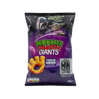 Walkers Monster Munch Giants Pickled Onion Flavour Baked Corn Snack, 85g