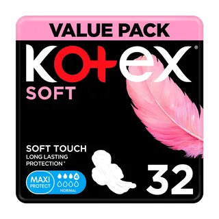 Kotex Maxi Soft Regular Pads, 32 Pads
