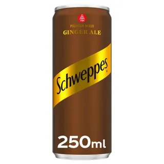 Schweppes Ginger Ale Carbonated Drink Can, 250ml