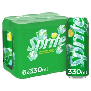 سبرايت ليمون لايم مشروب غازي عادي علبة 6x330ml