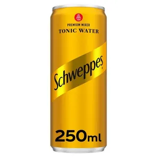 Schweppes Tonic Water Carbonated Drink Can, 250ml