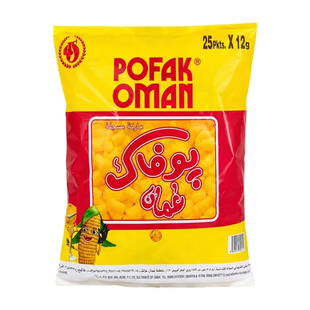 بوفاك عمان كورن شيبس، 25x12g