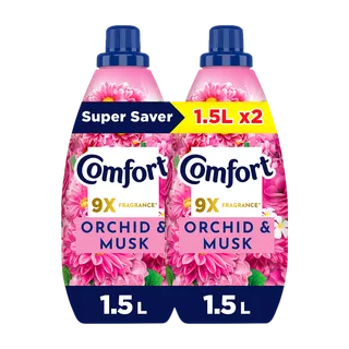 Comfort Orchid & Musk Concentrated Fabric Softener, 2x1.5L