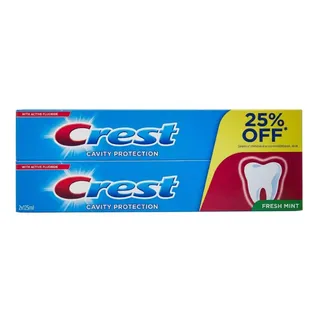 كريست حماية التسوس منت فريش معجون أسنان، 2x125ml
