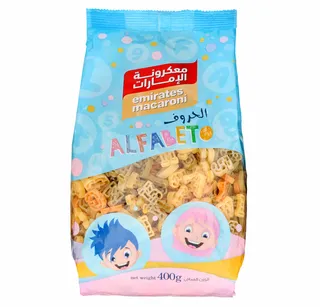 إمارات مكرونة أشكال أبجدية ثلاثية الألوان، 400g