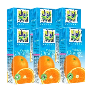 Awal Valencia Orange Juice, 6x200ml