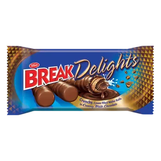 Tiffany Break Delights Crunchy Cream Filled Wafer Rolls Milk Chocolate, 21g