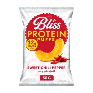 Kitco Bliss Pro Sweet Chili Pepper Protein Puffs, 50g