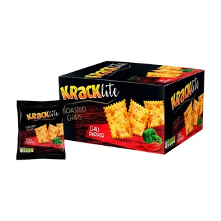 Kracklite Chili Pepper Toasted Chips,  12x26g