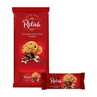 Relish Chocolate Chips & Oats Cookies 42 gm x 12
