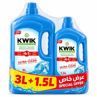 Kwik Shine Disinfectant Ultra Clean Pine Assorted, 3L +1.5L
