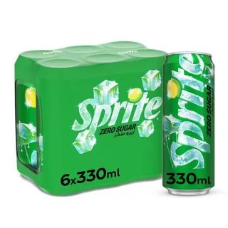 Sprite Zero Soft Drink Can, 6x330ml