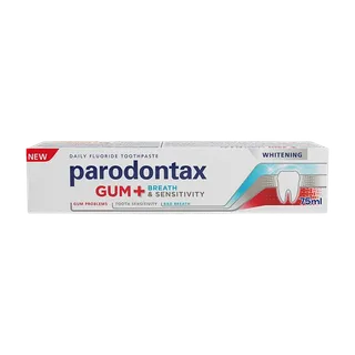 بارودونتكس جوم+ بريث اند سنستيفيتي وايتنينج معجون أسنان، 75ml