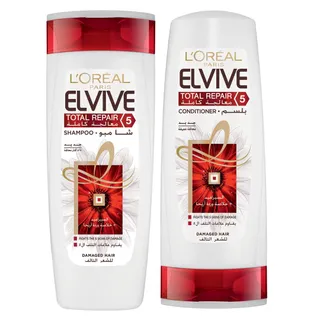L'Oreal Paris Elvive Total Repair 5 Shampoo, 400ml + Conditioner, 360ml