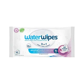 WaterWipes Senstive Adult Care Wipes, X-Large, 30 Pieces