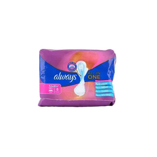 Always All In One Ultra Slim Large Pads, 8 Pads