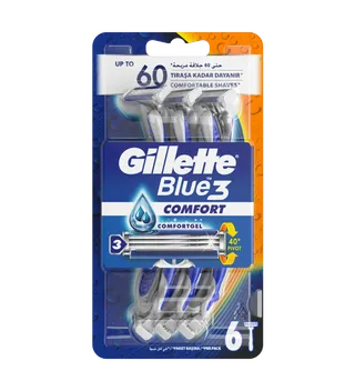 Gillette Blue 3 Comfort Razors, 6 Pieces