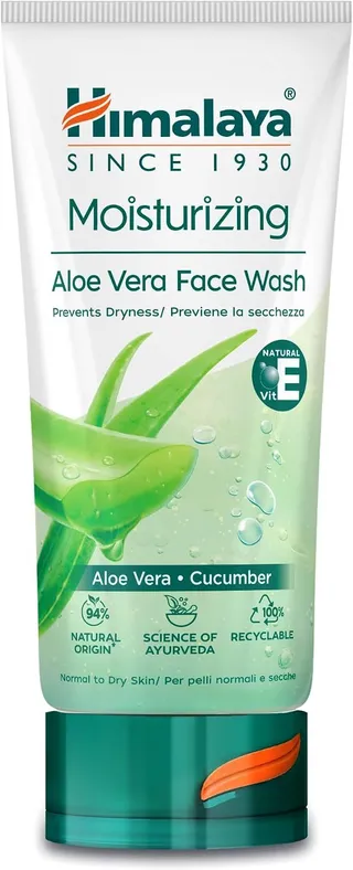 Himalaya Herbals Gentle Hydrating Face Wash with Aloe Vera & Cucumber for Normal to Dry Skin, 150ml