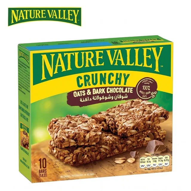 Nature Valley Crunchy Granola Bars with Oats & Dark Chocolate, 5x42g