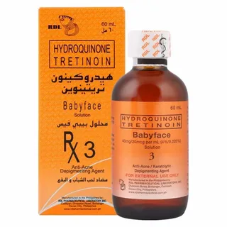 آر دي إل هيدروكينون تريتينوين بيبي فيس سوليوشن 3 مضاد لحب الشباب مبيض، 60ml