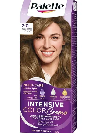 Palette Schwarzkopf Palette Intensive Color Creme 7-0 Middle Blonde, 110ml