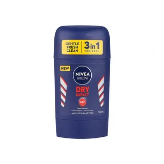 NIVEA Men Dry Impact 48H Antibacterial Antiperspirant Deodorant Stick, 50ml