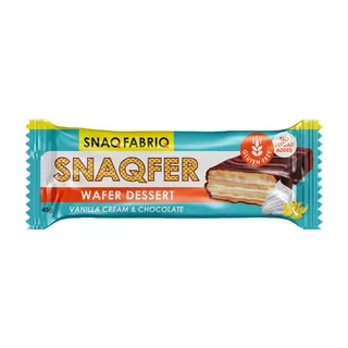 Snaq Vanilla Cream & Chocolate Flavour Fabriq Snaqfer Wafer Dessert, 45g