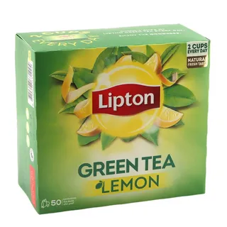 Lipton Lemon Green Tea Envelope, 50 Bags
